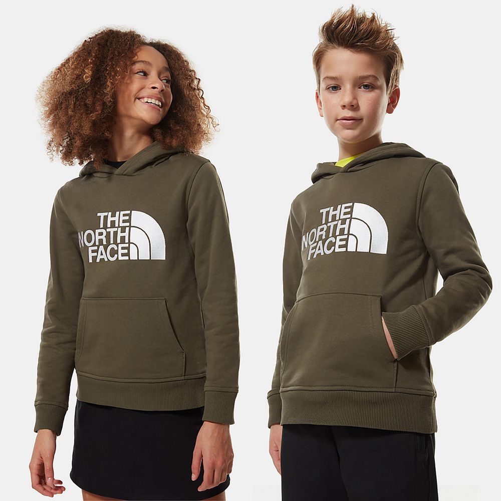 The North Face Hoodie Youth Australia - The North Face Drew Peak Green / White (BTM-037581)